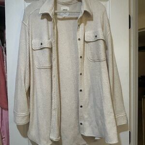 Aerie Cream Women's Button Up Shirt/Jacket